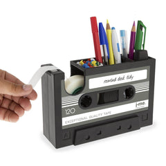 Cassette Tape Dispenser Pen Holder Vase Pencil Pot - ProTrendyz