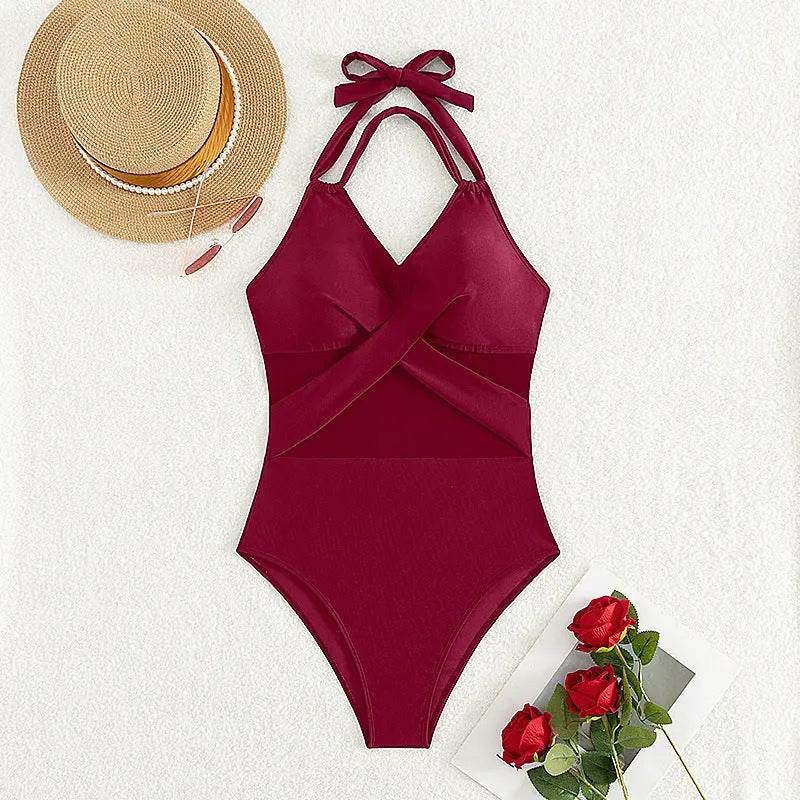 New Fashion One-piece Swimsuit Solid Color - ProTrendyz