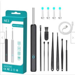 NE3 Ear Cleaner Otoscope Ear Wax Removal Tool With Camera LED Light Wireless Ear Endoscope Ear Cleaning Kit For I-phone - ProTrendyz