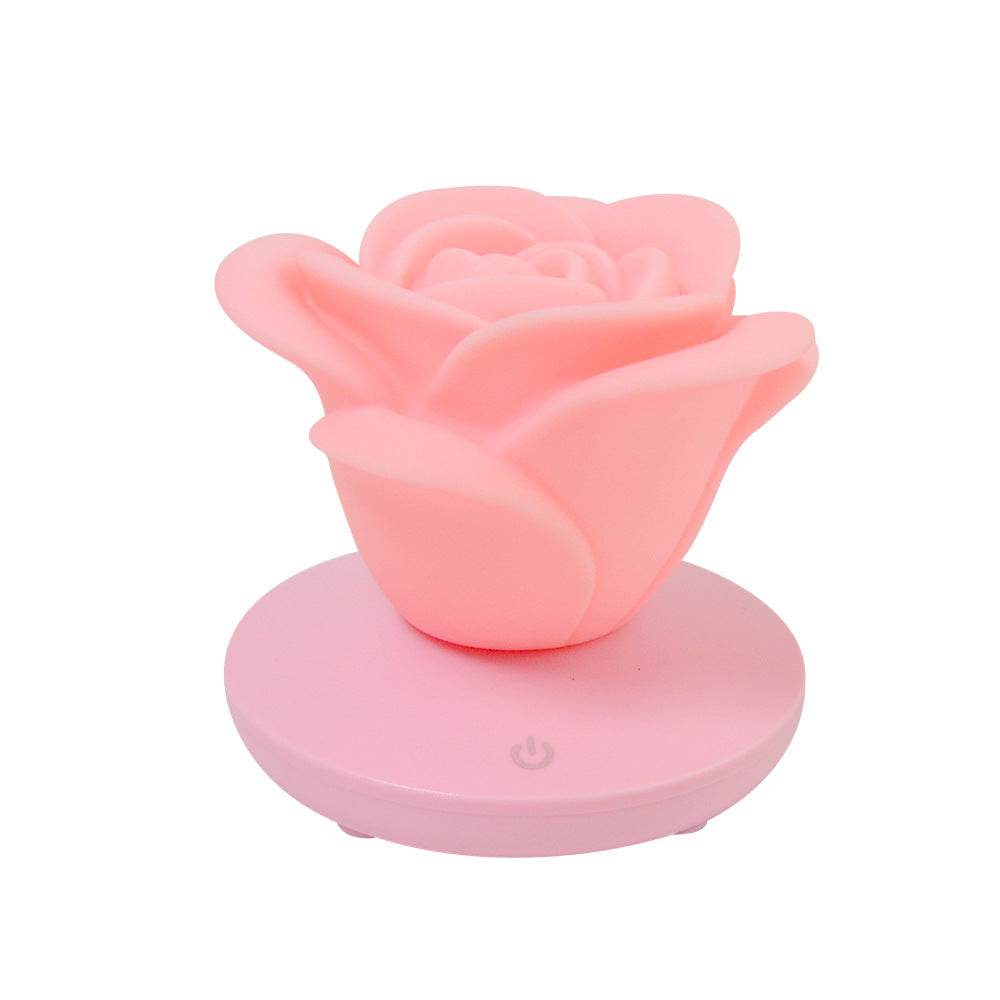 4 Colors Romantic Rose-shape Three Lighting Level Dimming Touch Night Light Valentine's Day Night Light - ProTrendyz
