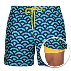 Men's Printed Beach Shorts Sports Double Layer Shorts Summer - ProTrendyz