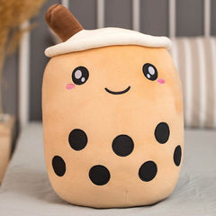 Unique Soft Teddy Plush Boba Milk Tea Plushie Toy Stuffed Fruit Shape Taste Milk Tea Hug Pillow Balls Boba Tea Cup Cushion Kids - ProTrendyz