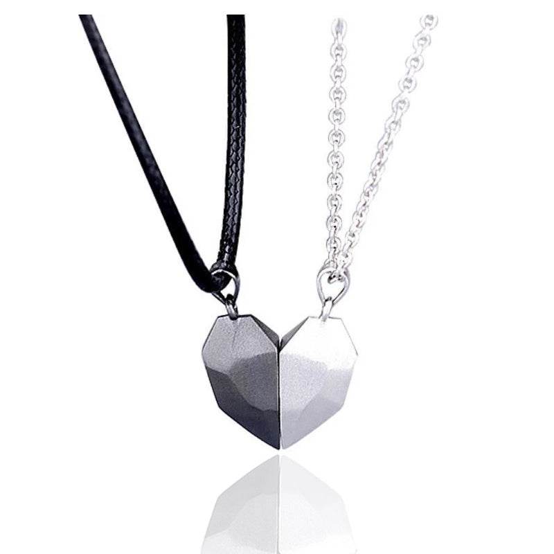 Creative Magnet Necklace Love Heart Broken Men And Women - ProTrendyz