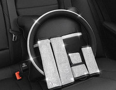 Car steering wheel handle set Four seasons universal really cute feminine cartoon leather anti-slip handle - ProTrendyz