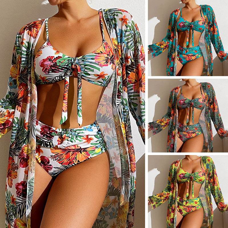 Swimwear Long Sleeved Blouse Three Piece Suit - ProTrendyz