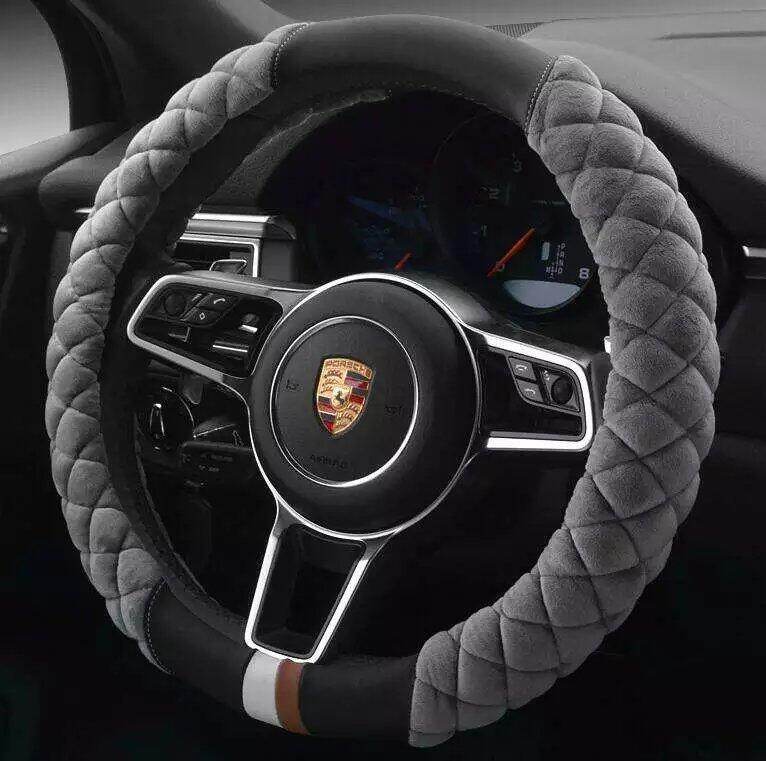 Universal Car Steering Wheel Cover Winter Decoration Cute 38cm Plush Footprint Auto Automobile Vehicle Steering Wheel Protector - ProTrendyz