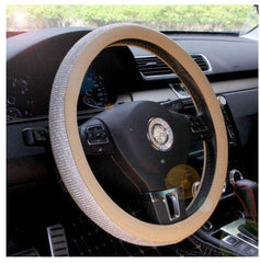 Car steering wheel handle set Four seasons universal really cute feminine cartoon leather anti-slip handle - ProTrendyz