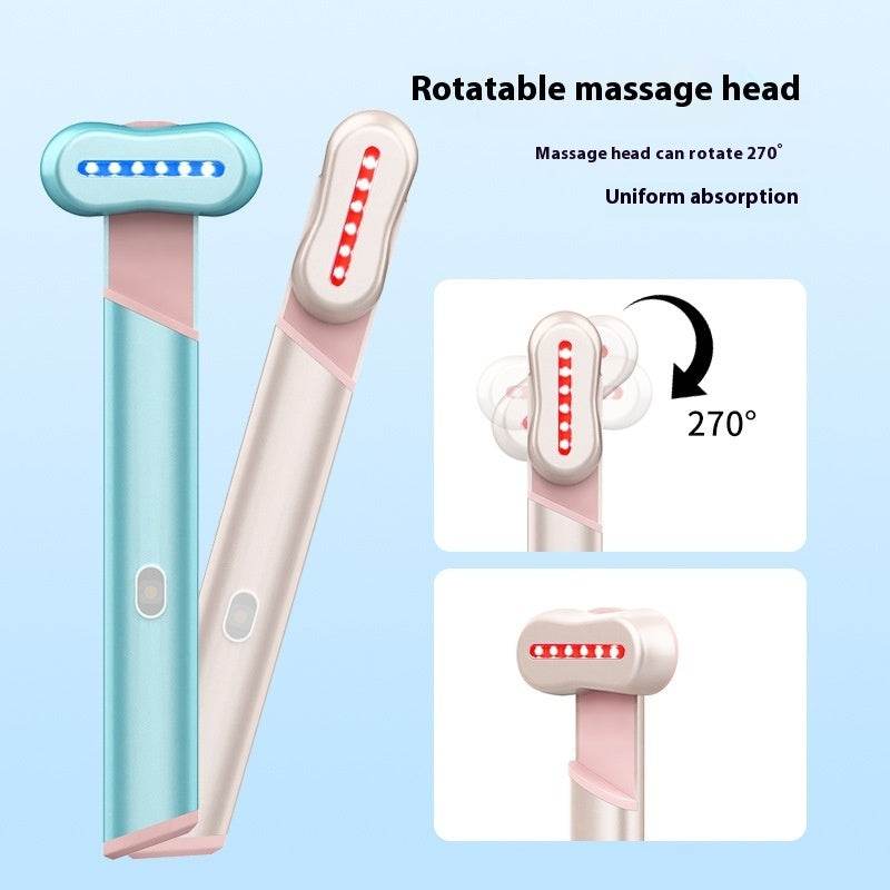 4 Colors Electric Eye Massager Red Blue Light Massage Eye Beautification Instrument Therapeutic Warmth Face Massage - ProTrendyz