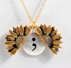 Sunflower Double-layer Lettering Necklace - ProTrendyz