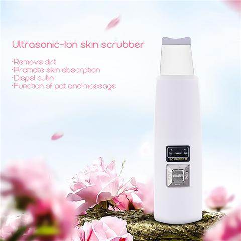 Ultrasonic Skin Scrubber Face Cleanser Blackhead Acne Removal Facial Spa Vibration Massager Ultrasound Peeling Clean Machine 394 - ProTrendyz