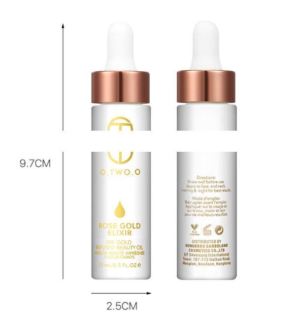 24k Rose Gold Elixir Skin Make Up Oil For Face Essential Oil Before Primer Foundation Moisturizing Face Oil Anti-aging - ProTrendyz