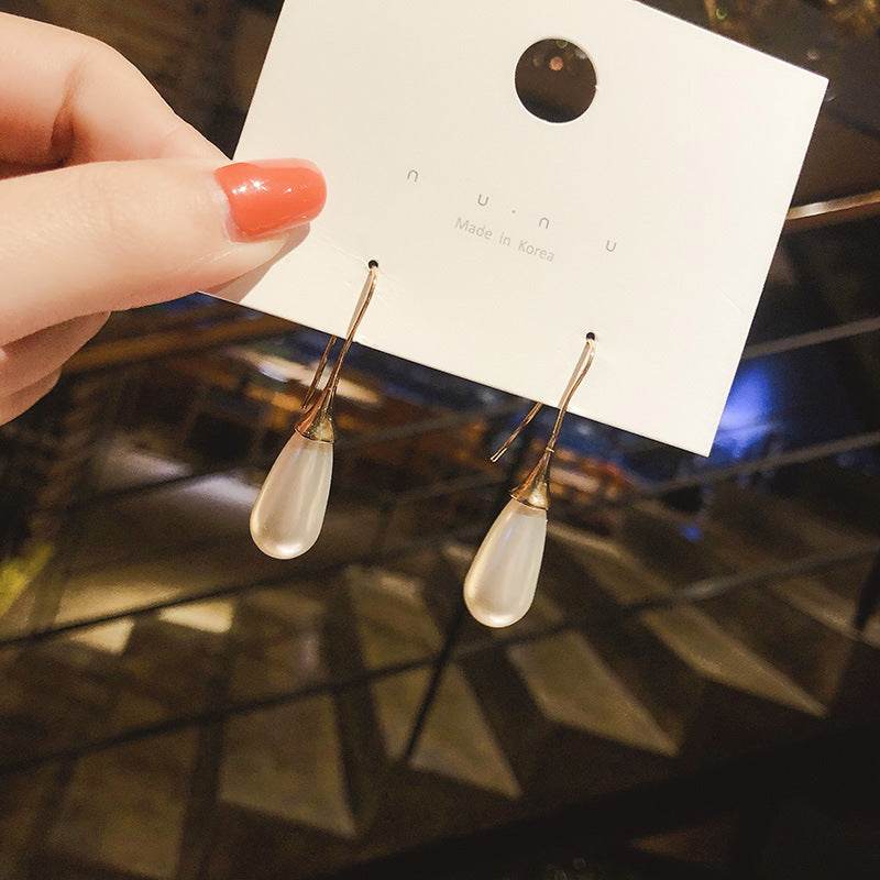 Waterdrop pearl simple personality earrings - ProTrendyz