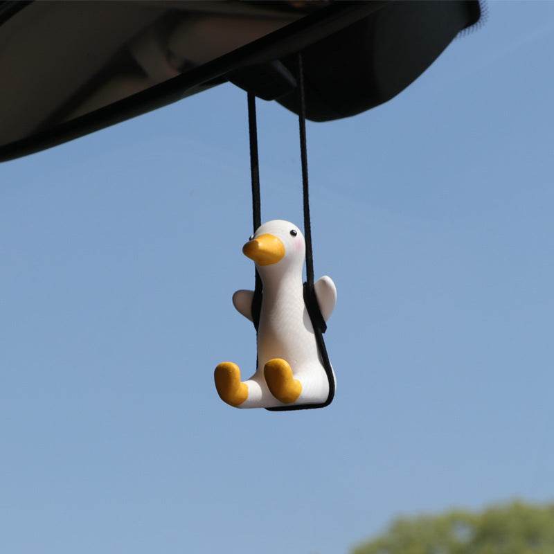 Car Pendant Cute Anime Little Duck Swing Auto Rearview Mirror Hanging Ornaments Interior Decoraction Accessories For Girls Gifts - ProTrendyz
