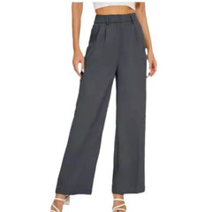 High Waist Straight Trousers With Pockets Wide Leg Casual Pants For Women - ProTrendyz