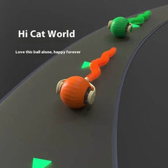 Pet Tug Ball Toy Motion-Activated Interactive Pets Cat Rolling Ball Toy With Bird Chirping Sound Pet Kitten Teaser Game Pet Products - ProTrendyz