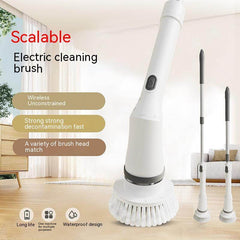 Electric Scrubber Cleaning Wall Long Handle Elbow Telescopic Multifunction Cleaning Brush - ProTrendyz