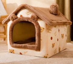 Foldable Dog House Pet Cat Bed Winter Dog Villa Sleep Kennel Removable Nest Warm Enclosed Cave Sofa Pets Supplies - ProTrendyz