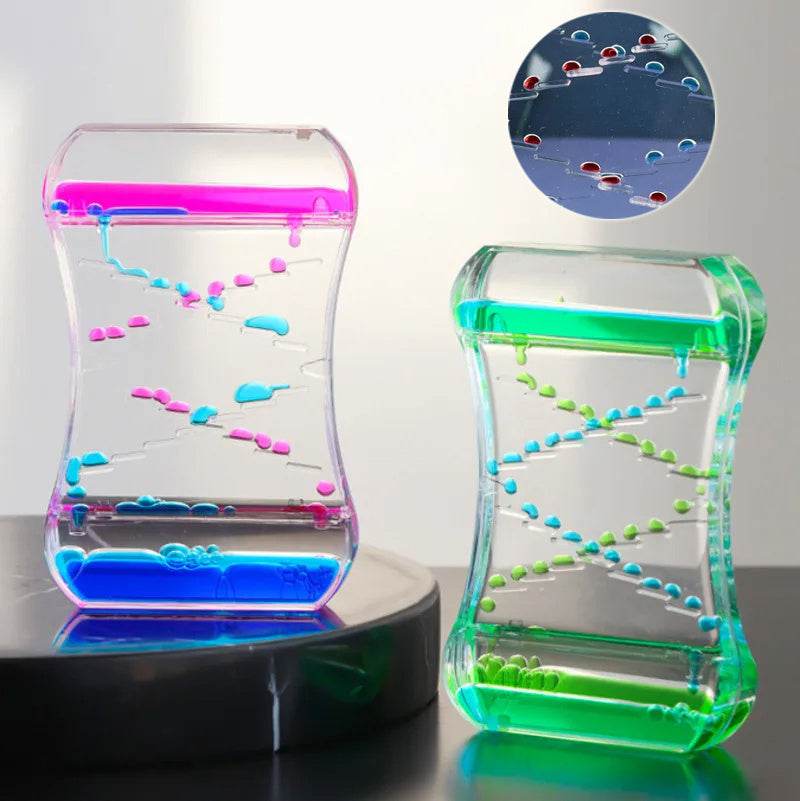 Creative Cruise Fluid Liquid Hourglass Quicksand Timer 2024 Ins Living Room Office Ornaments Desk Table Decorations Home Decor - ProTrendyz