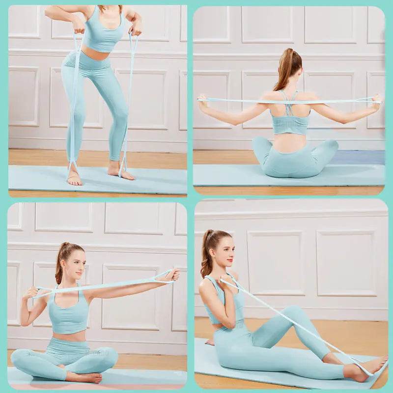 Yoga Fitness Resistance Band, Arm Back Training Elastic Ropes - Pure Barre Workout Chest Arm And Shoulder Stretch Bands Exercise Equipment For Physical Therapy,Yoga,Pilates,Stretching - ProTrendyz