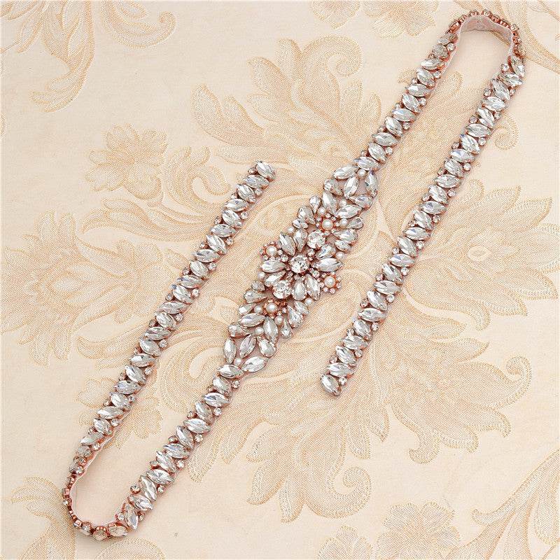 Rhinestone Applique Wedding Dress Waist Jewelry - ProTrendyz