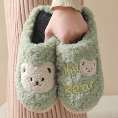 Bear Slippers Winter Warm House Shoes For Women Couple - ProTrendyz