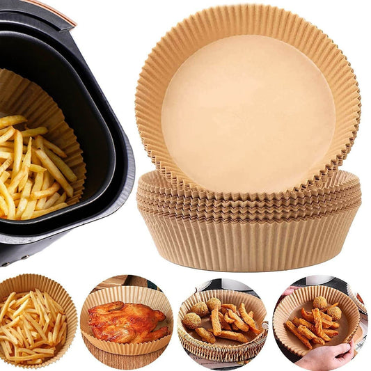 Air Fryer Paper Food Disposable Paper Liner Airfryer Kitchen Cookers Oil-proof Barbecue Plate Steamer Fryer Baking Accessories - ProTrendyz