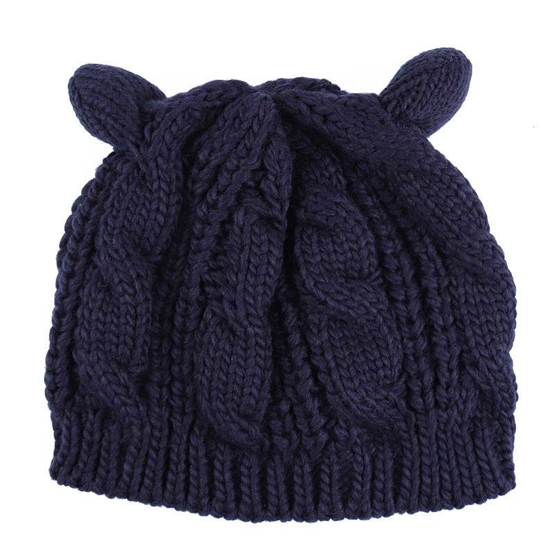 Hand Made 3D Cute Knitted Cat Ear Beanie For Winter - ProTrendyz