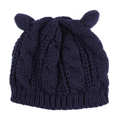 Hand Made 3D Cute Knitted Cat Ear Beanie For Winter - ProTrendyz