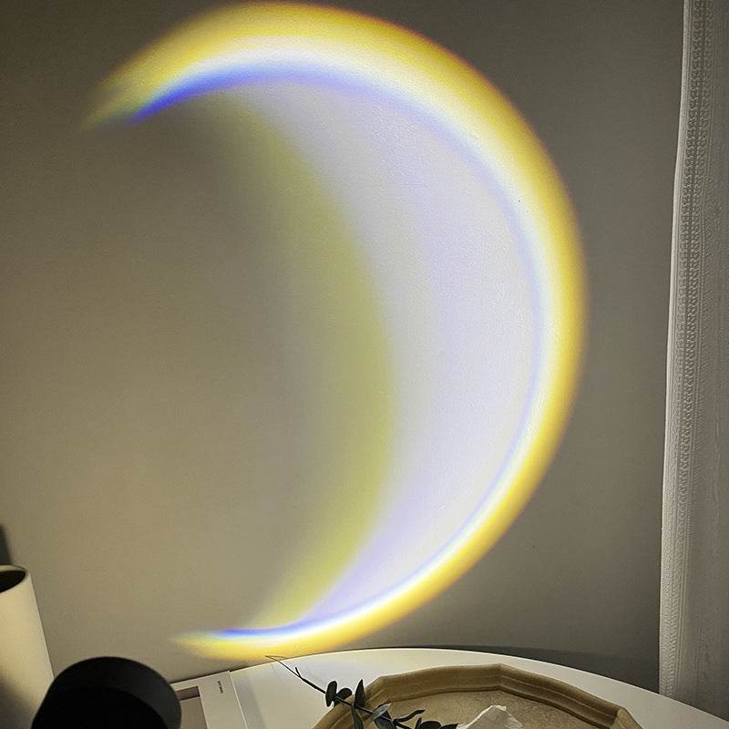INS USB Moon Lamp LED Rainbow Neon Night Sunset Light Projector Photography Wall Atmosphere Lighting For Bedroom Home Decor - ProTrendyz