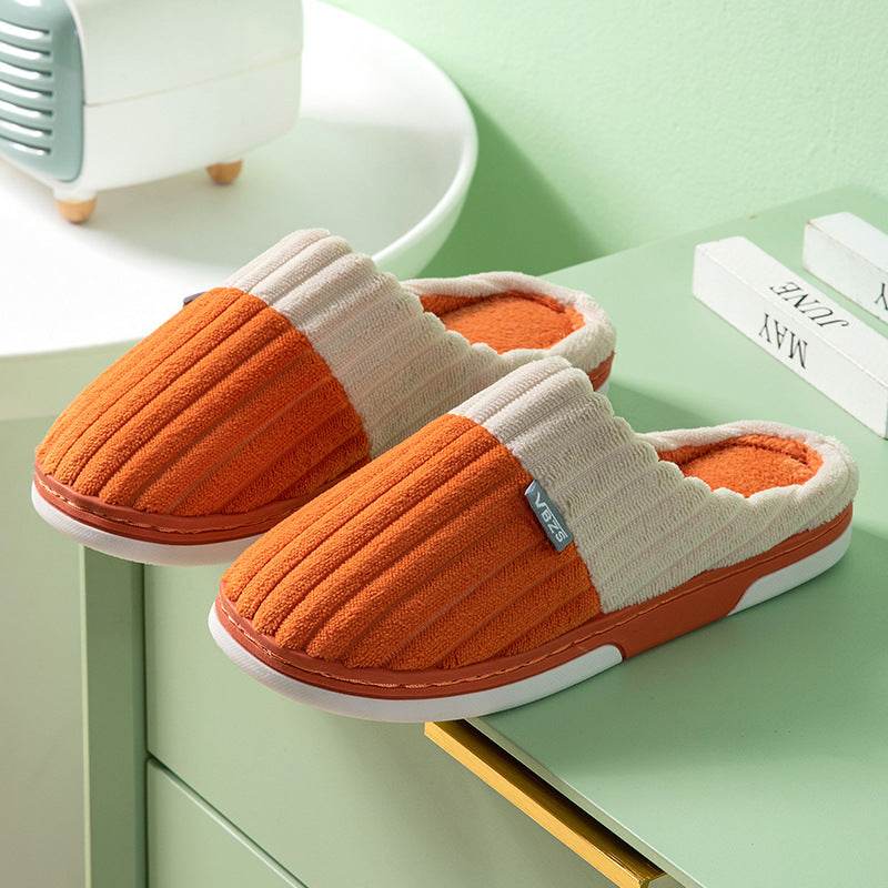 Unisex Winter Slippers Corduroy Shoes Couples Bedroom Slippers Women Men - ProTrendyz