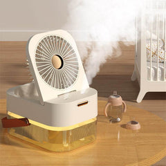 Humidifier Spray Fan Portable Fan Air Cooler Air Humidifier USB Mist Fan Desktop Fan With Night Light For Summer Home Appliance - ProTrendyz