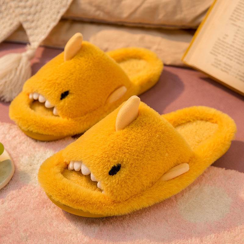 Shark Slippers Fluffy Slippers For Women Couple House Shoes Winter - ProTrendyz