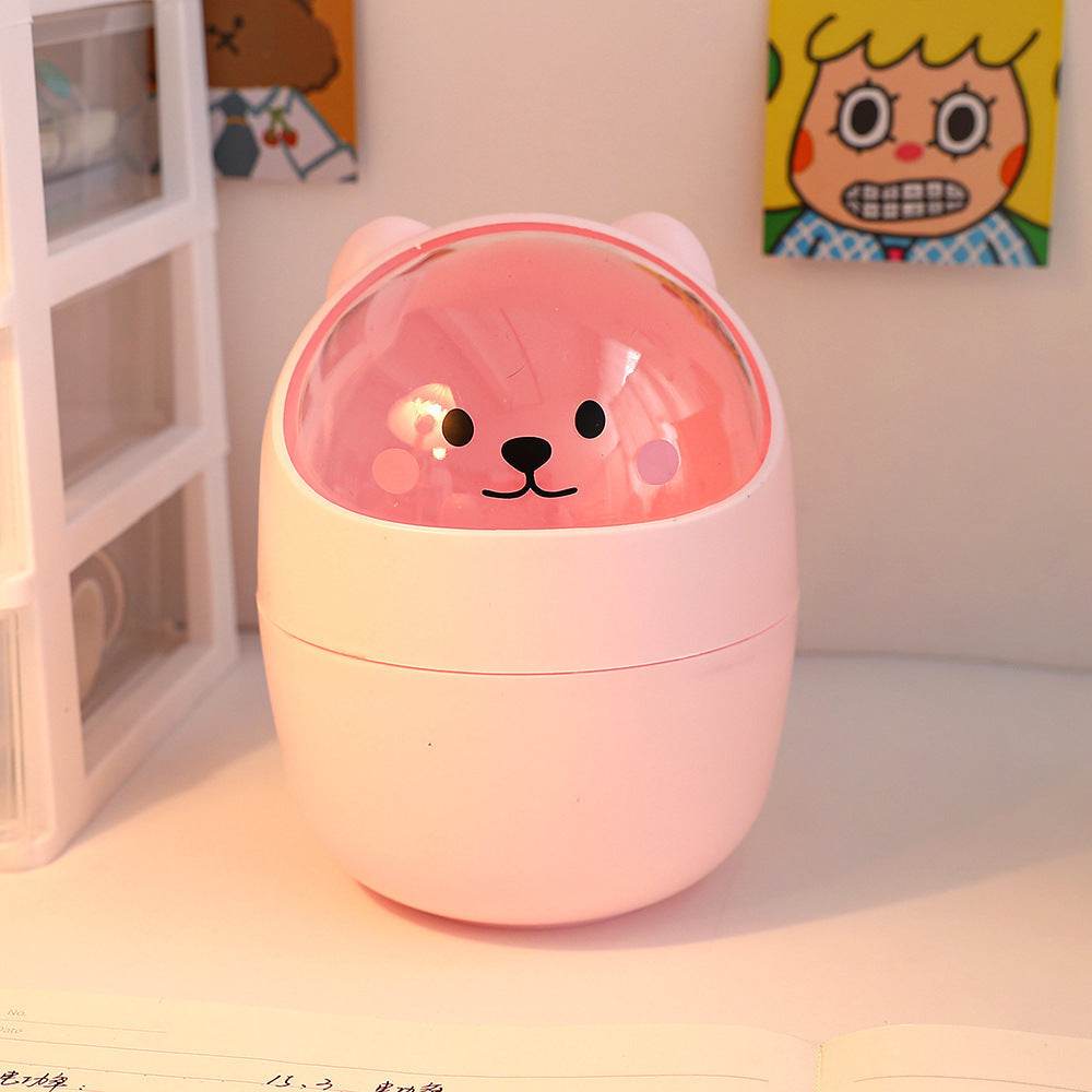 Desktop Trash Can Desk Organizer Bucket Office Mini Bear Trash Can - ProTrendyz