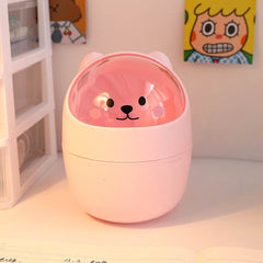 Desktop Trash Can Desk Organizer Bucket Office Mini Bear Trash Can - ProTrendyz