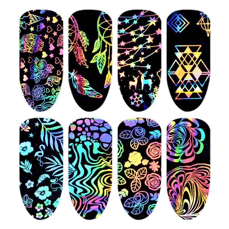 Nail Laser Star Sticker Thermal Transfer Nail Decals Symphony Star Paper - ProTrendyz