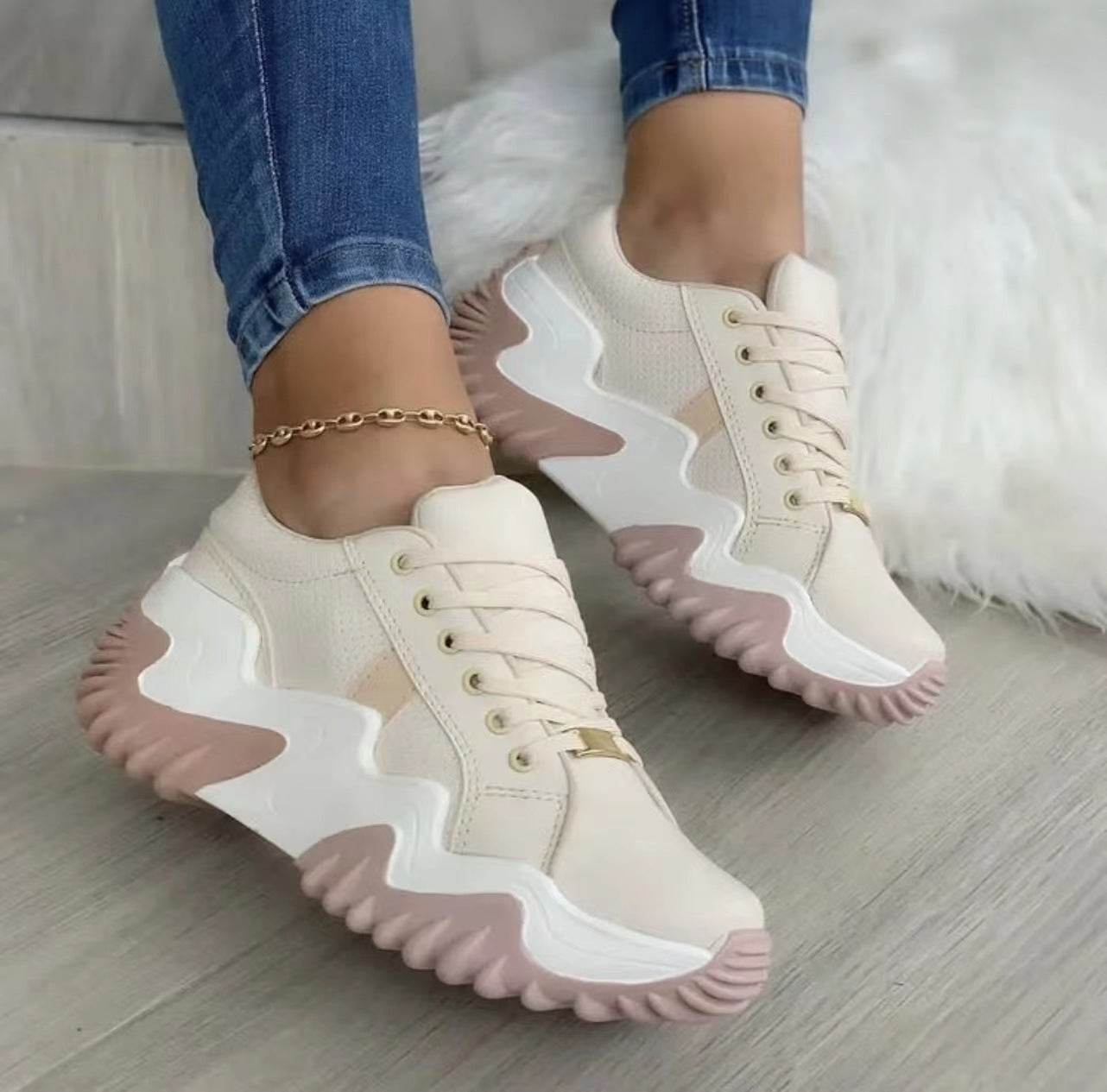 Women Shoes Lace-up Sports Sneakers - ProTrendyz