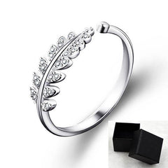 LNRRABC Woman Jewelry Fashion Simple Design Leaf Ring Personality Female Flower Rings Wedding Rings for Women - ProTrendyz