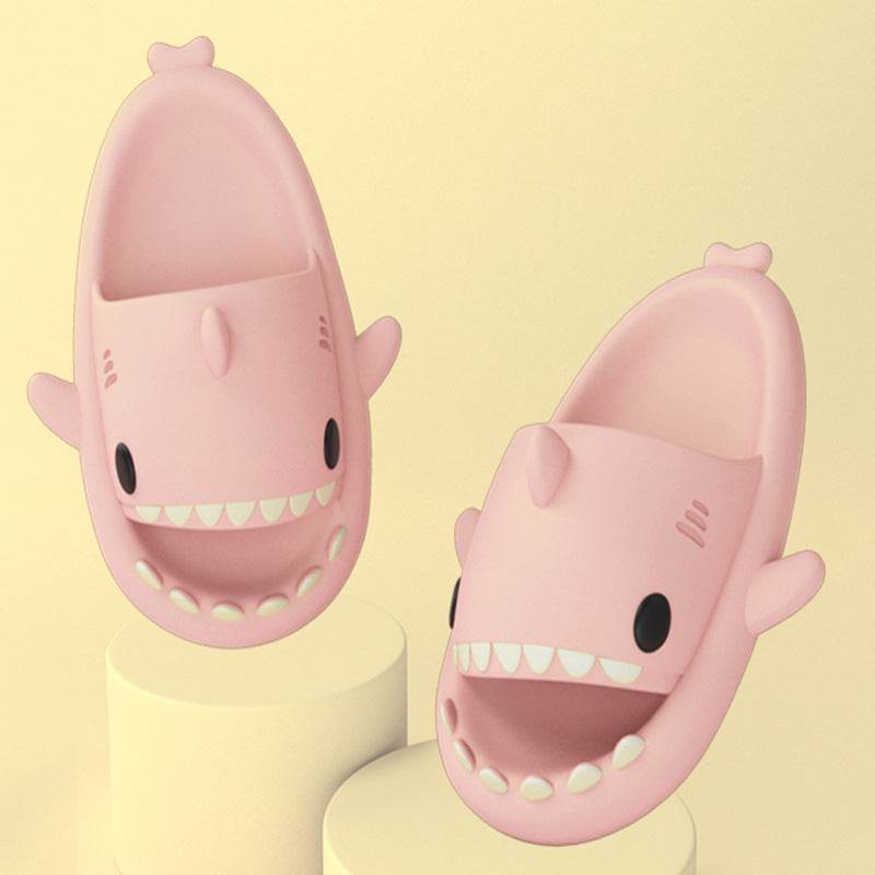 Adult's Slippers Indoor Outdoor Funny Shark Cartoon - ProTrendyz