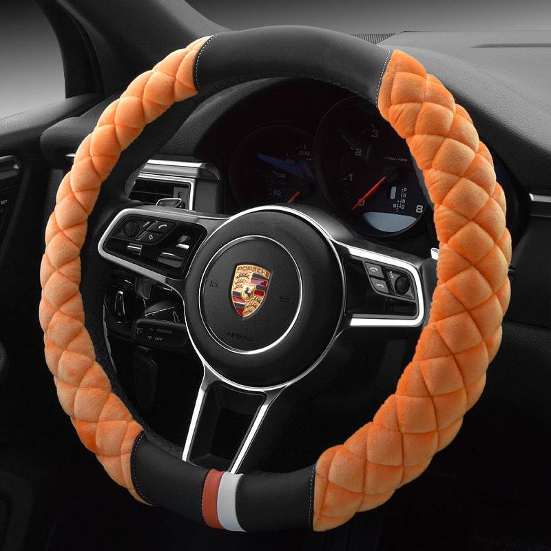 Universal Car Steering Wheel Cover Winter Decoration Cute 38cm Plush Footprint Auto Automobile Vehicle Steering Wheel Protector - ProTrendyz