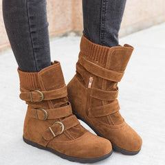 Casual Winter Boots Strap Buckle Shoes - ProTrendyz