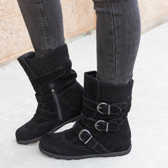Casual Winter Boots Strap Buckle Shoes - ProTrendyz