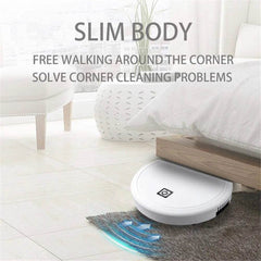 3-in-1 Robot Vacuum Cleaner 1800Pa Multifunctional Smart Floor Cleaner USB Rechargeable Dry Wet Sweeping Vacuum Cleaner - ProTrendyz