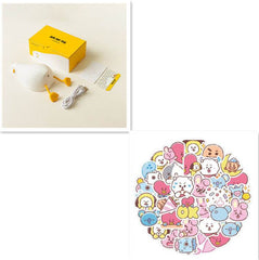 Lie Flat Duck Silicone Night Light Children's Bedside Table Lamp LED Smart With Sleep Night Light Pat Dimming Atmosphere Table Lamp Gift - ProTrendyz