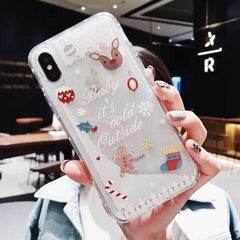 Compatible with Apple , Snowflakes Sands Mobile Shell Christmas - ProTrendyz