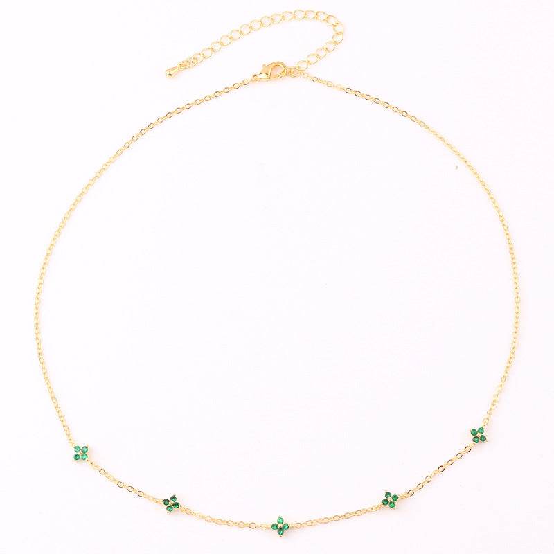 Ins Style Fashion Blue Flower Necklace Vacation Beach Travel Spring Summer Jewelry - ProTrendyz