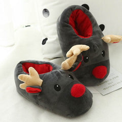 Christmas Shoes Cute Elk Home Slippers - ProTrendyz