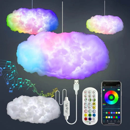 USB Cloud Light APP Control Music Synchronization 3D RGBIC Ambient Light Lightning Simulation Clouds Bedroom Room Light - ProTrendyz
