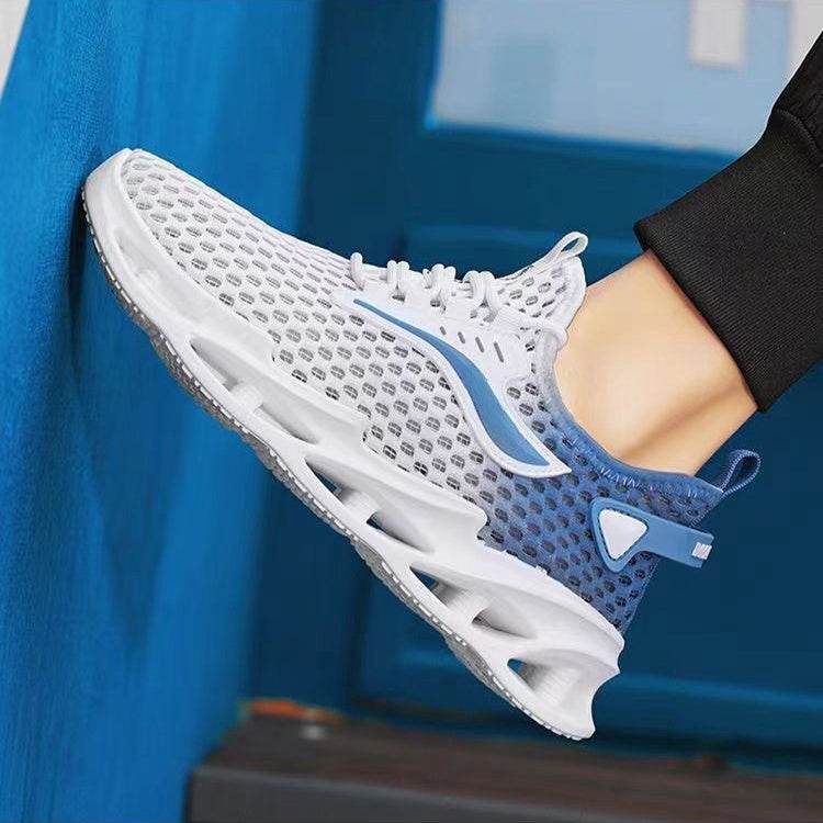 Men's Lace-up Sneakers Mesh Sports Shoes Fashion Hollow-sole Low Top Running Shoes - ProTrendyz