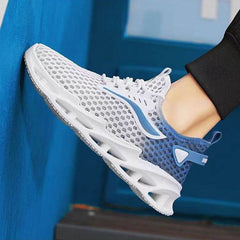 Men's Lace-up Sneakers Mesh Sports Shoes Fashion Hollow-sole Low Top Running Shoes - ProTrendyz