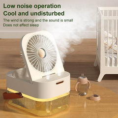 Humidifier Spray Fan Portable Fan Air Cooler Air Humidifier USB Mist Fan Desktop Fan With Night Light For Summer Home Appliance - ProTrendyz